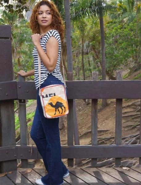 CAMEL CEMENT CROSSBODY BAG
