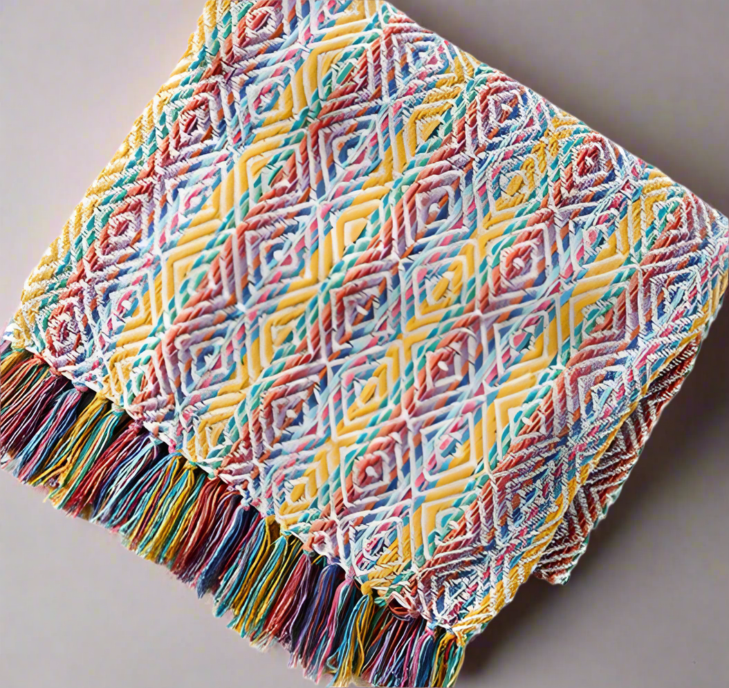 RAINBOW UPCYCLED COTTON THROW