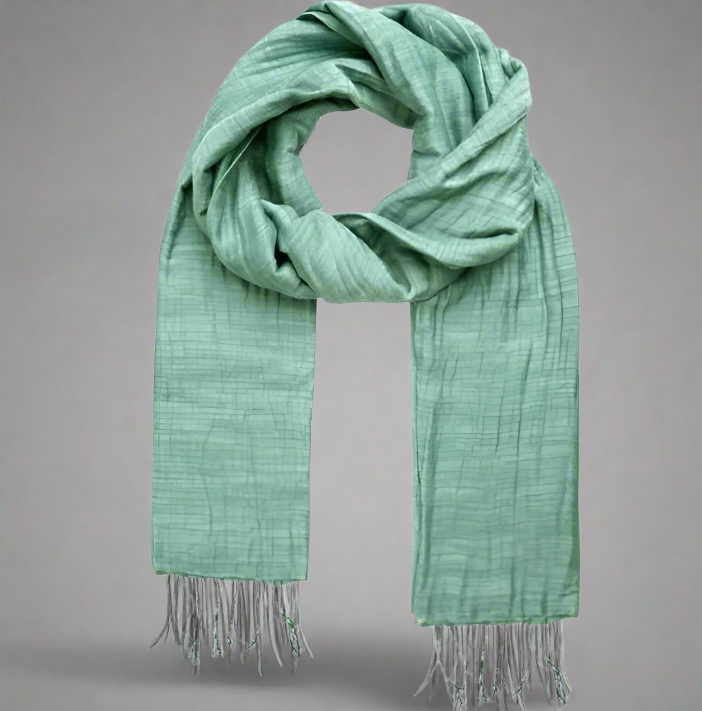 MIDNIGHT SILK AND LINEN SCARF