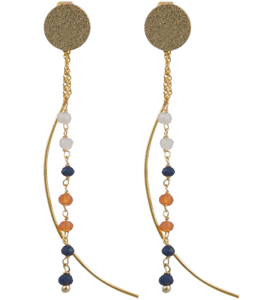 NAVY NIKKI EARRINGS
