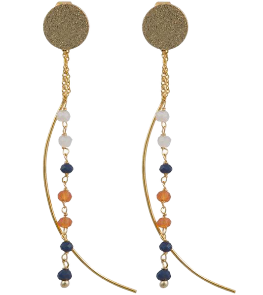 NAVY NIKKI EARRINGS