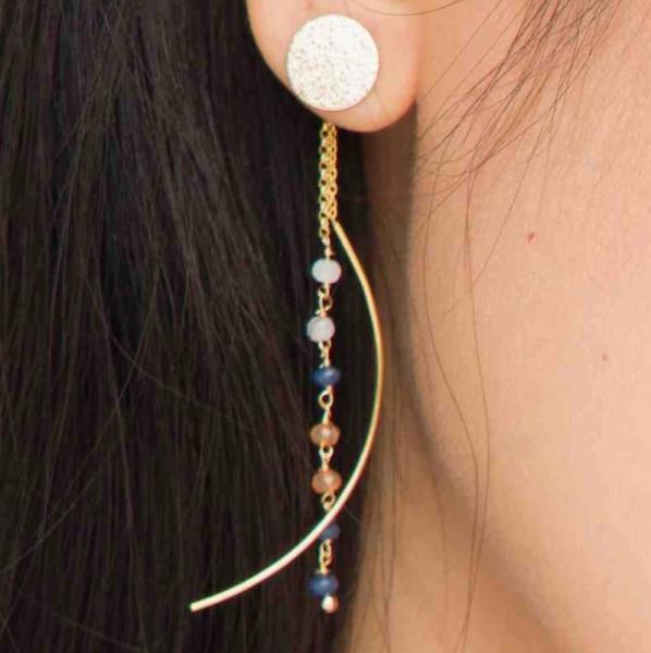 NAVY NIKKI EARRINGS