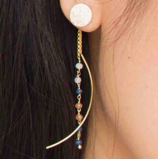 NAVY NIKKI EARRINGS