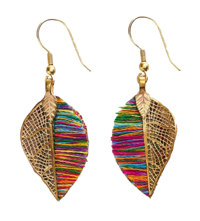 COLORFUL LEAF EARRINGS