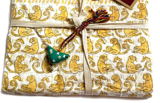 MONKEY BLOCKPRINT CHILD QUILT