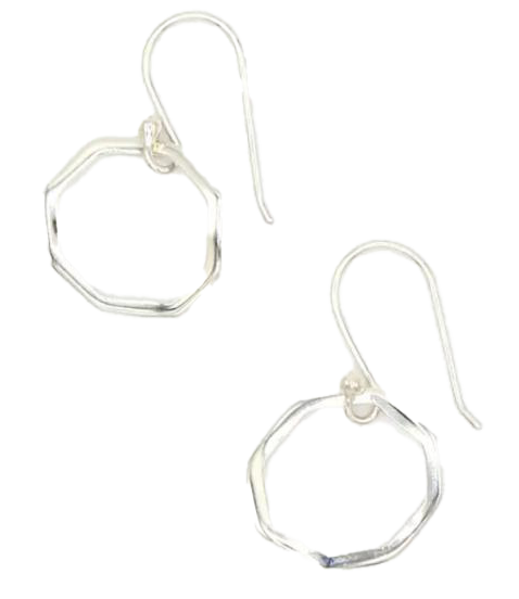 ORGANIC CIRCLE STERLING EARRINGS
