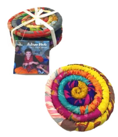 UPCYCLED SILK COIL COASTERS