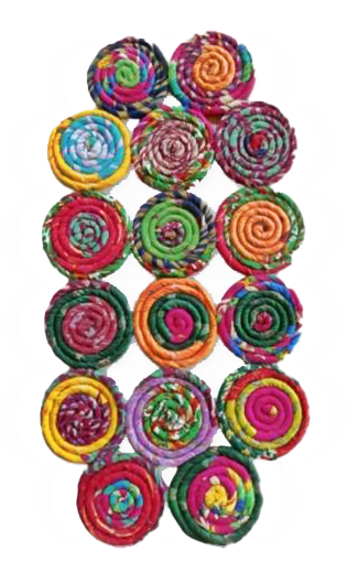 UPCYCLED SILK SARI COIL LONG TRIVET
