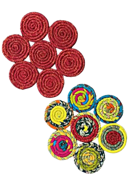 UPCYCLED SILK SARI COIL TRIVET