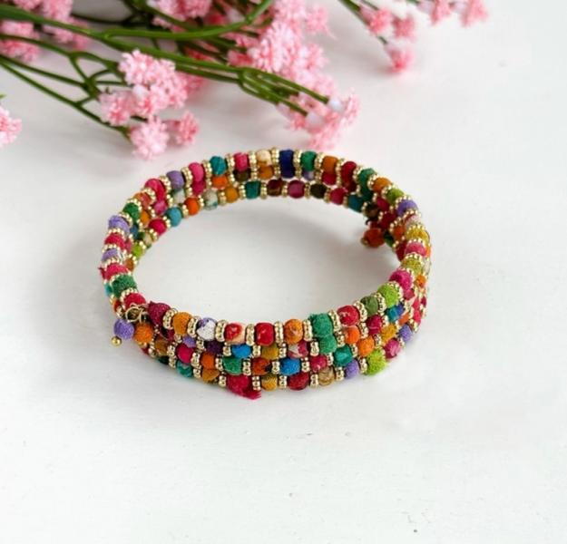 COLORFUL KANTHA WRAP BRACELET