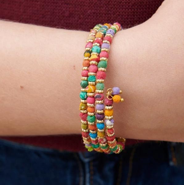 COLORFUL KANTHA WRAP BRACELET