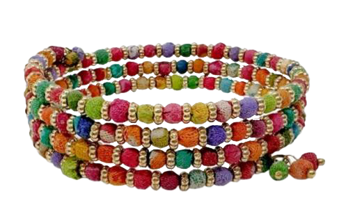COLORFUL KANTHA WRAP BRACELET