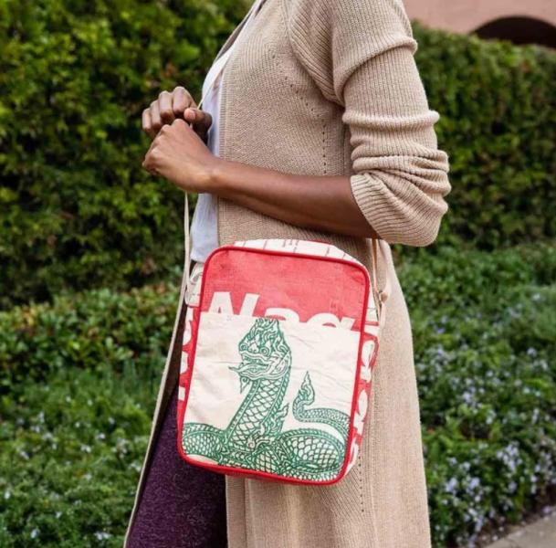 SERPENT CEMENT CROSSBODY BAG