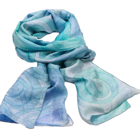 WATER CIRCLES SILK SCARF