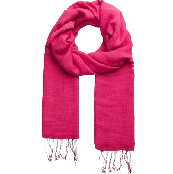 PINK SILK AND LINEN SCARF