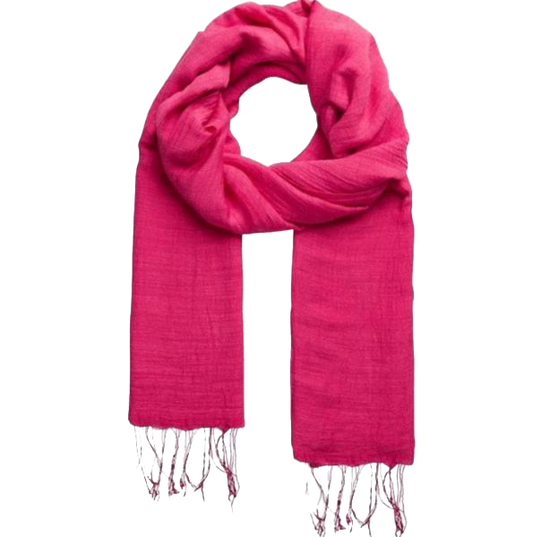 PINK SILK AND LINEN SCARF