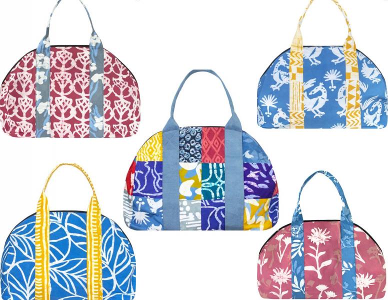 BATIKED ORGANIC COTTON WEEKEND BAG