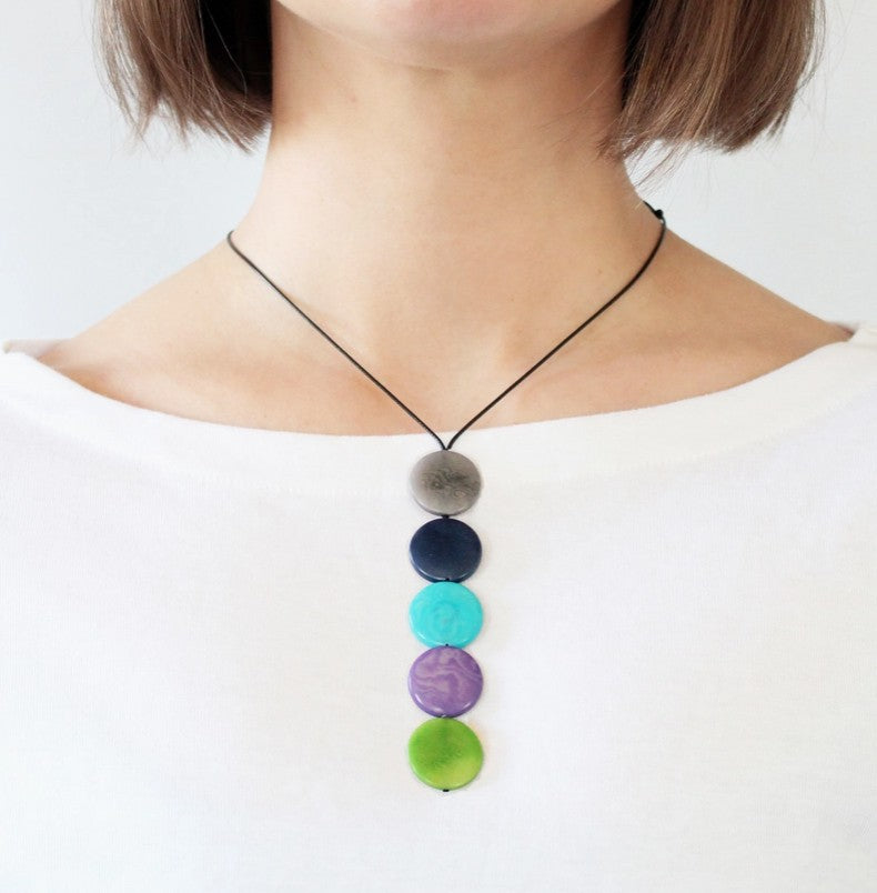 Shoreline Tagua Coins Pendant Necklace