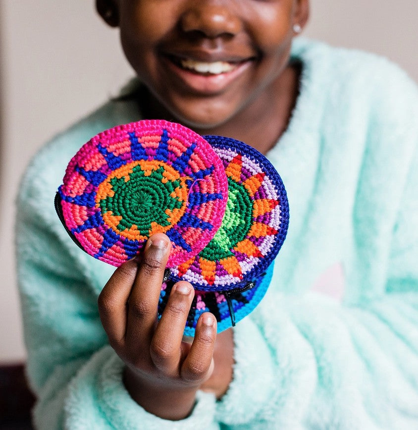 Crocheted Disc Pouch