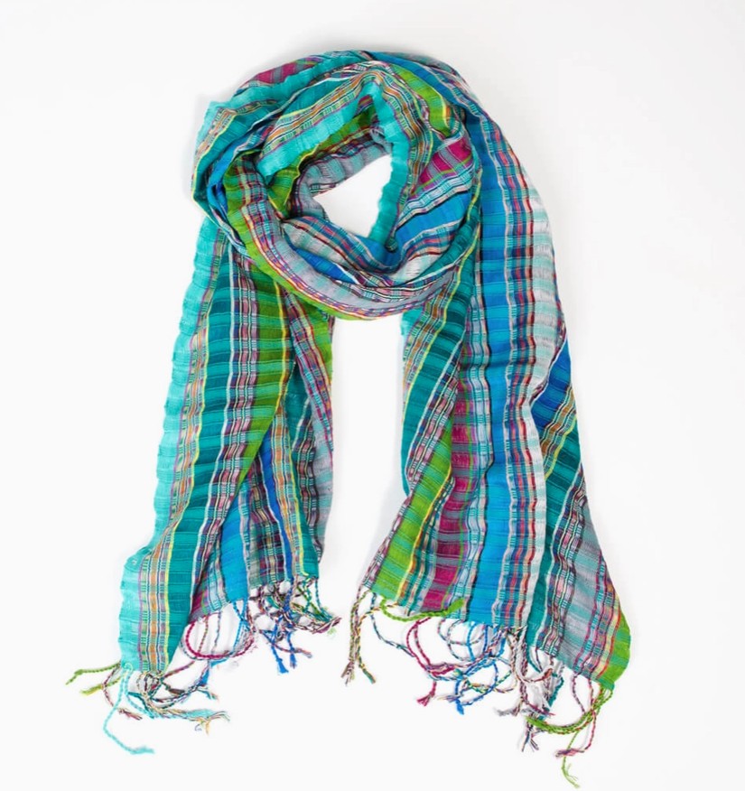 Jewel Tones Cotton Scarf