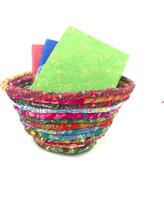 Recycled Silk Sari Coil Bowl