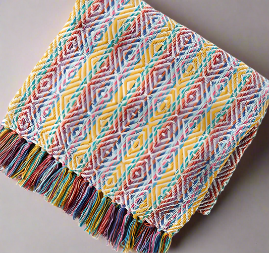 RAINBOW UPCYCLED COTTON THROW