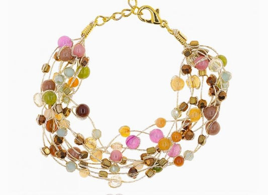 PINKS BEADED      BRACELET