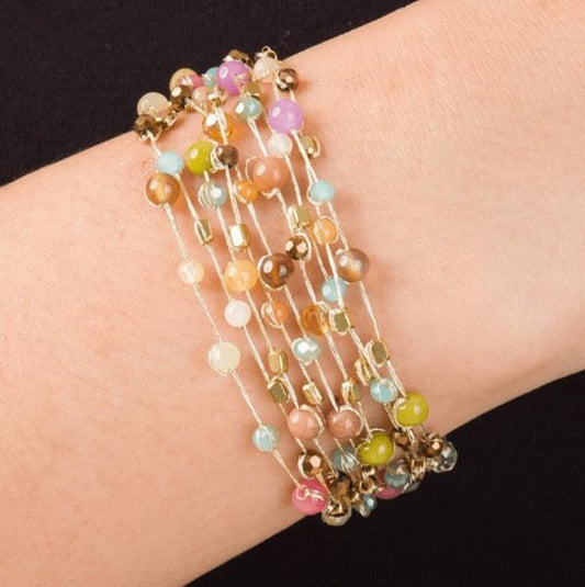 PINKS BEADED      BRACELET