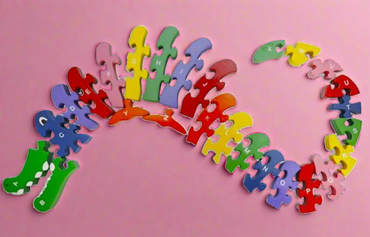 CROCODILE PUZZLE - COLORS, LETTERS & NUMBERS