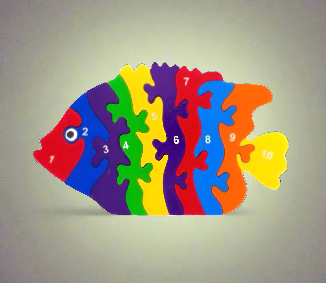 FISH PUZZLE - COLORS & NUMBERS