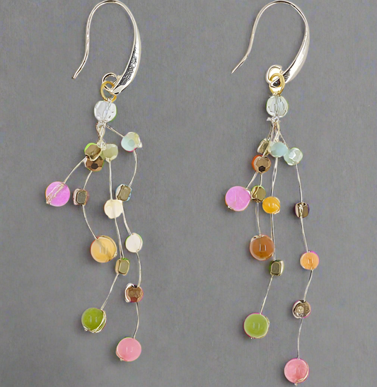 PINKS BEADED EARRINGS