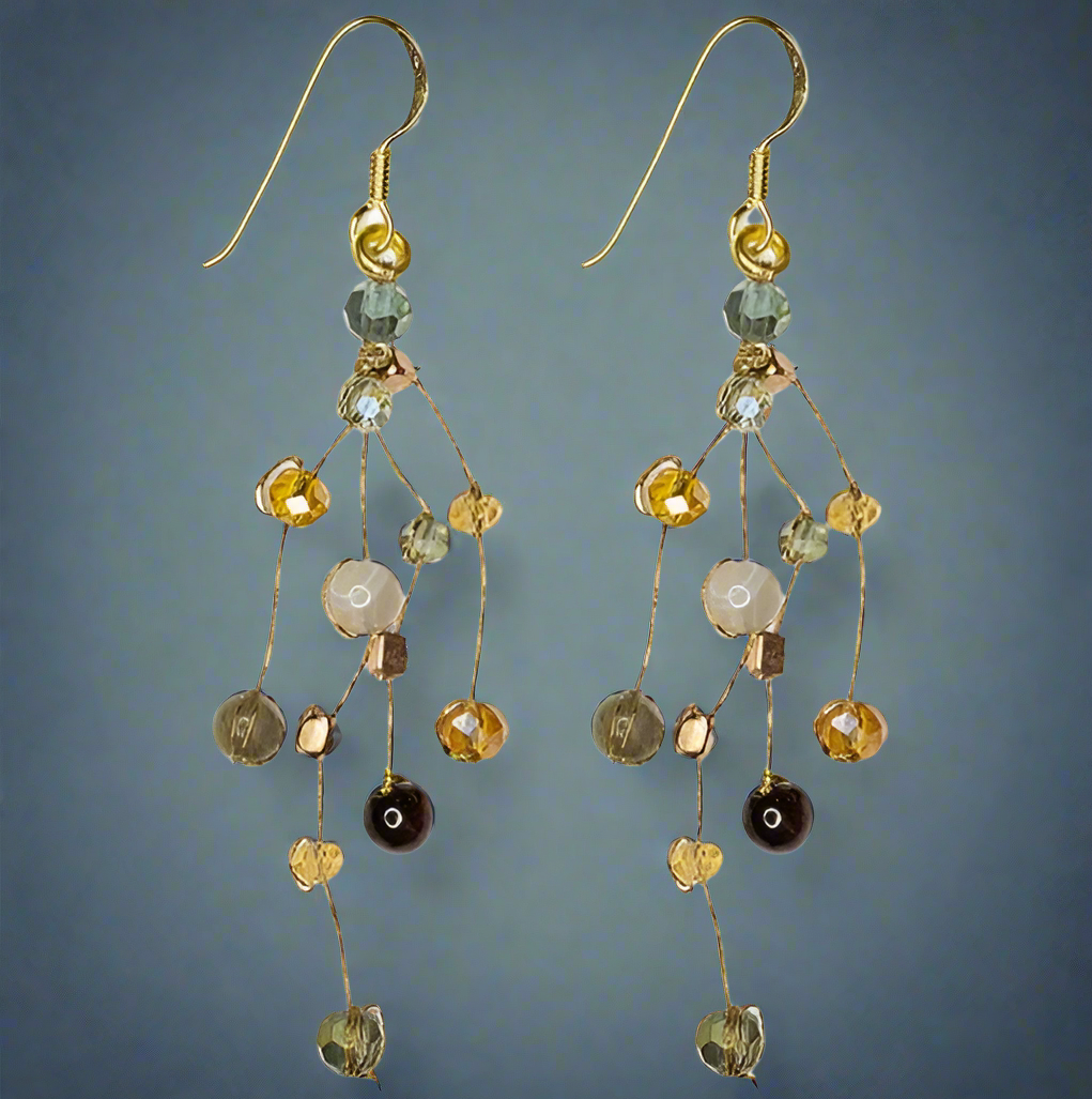 MOSS BEADED EARRINGS