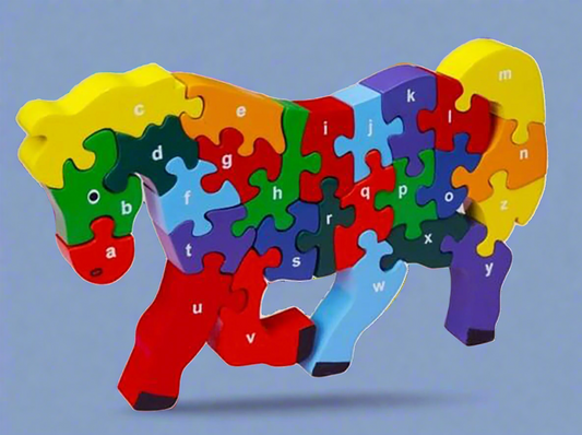 HORSE PUZZLE - COLORS & LETTERS
