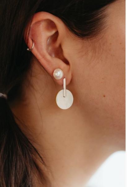 STERLING PEARL STUDS