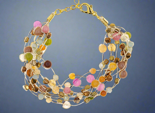 PINKS BEADED      BRACELET