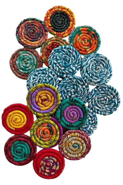 UPCYCLED SILK SARI COIL TRIVET