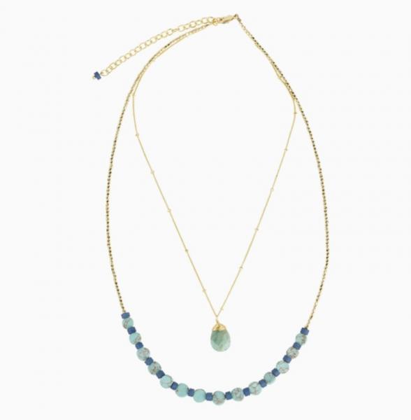 LAYERED AMAZONITE NECKLACE