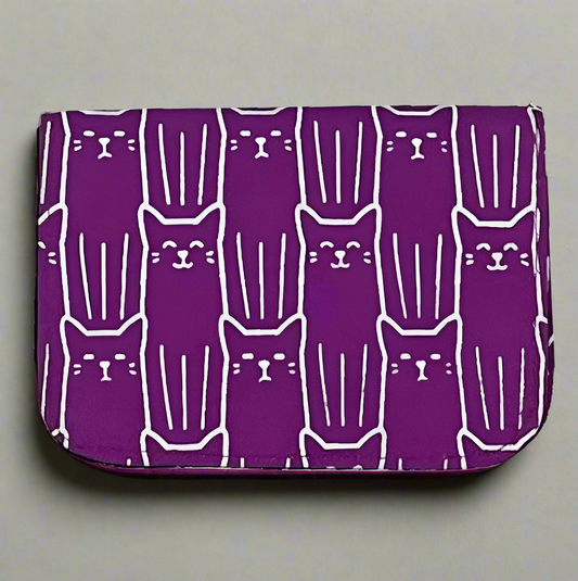 PURPLE CAT CARD HOLDER
