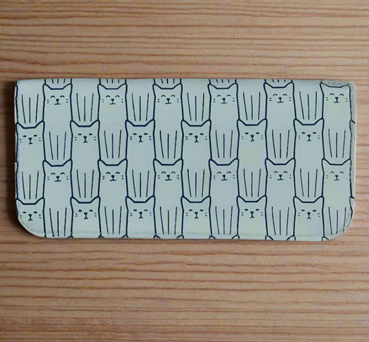 BLUE CAT PRINT WALLET