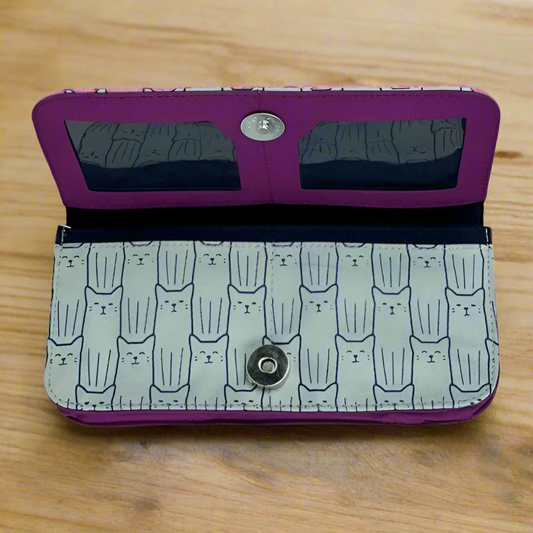 BLUE CAT PRINT WALLET