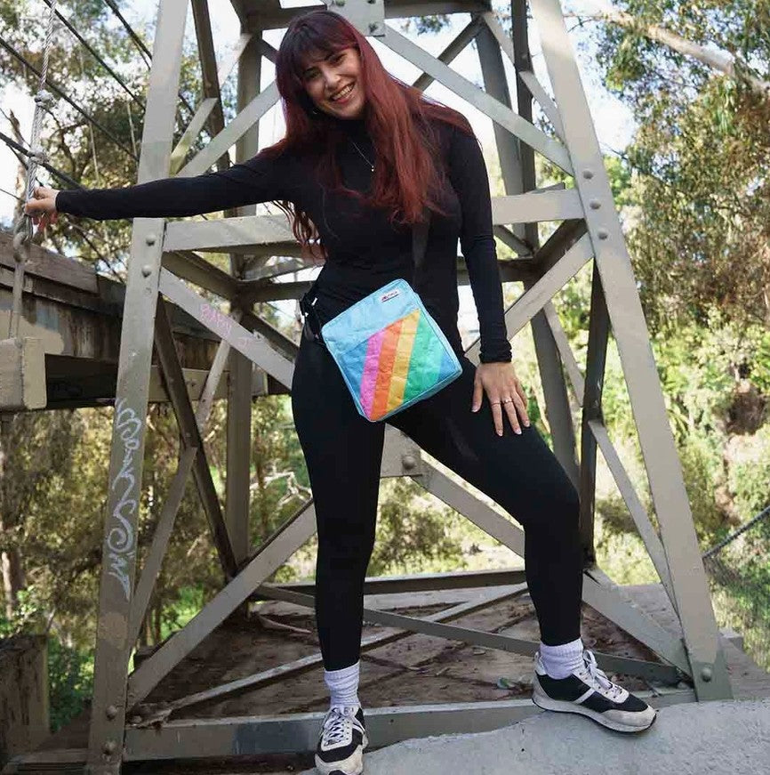 Blue Rainbow Crossbody