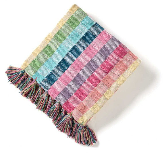 Bright Checkers Recycled Throw