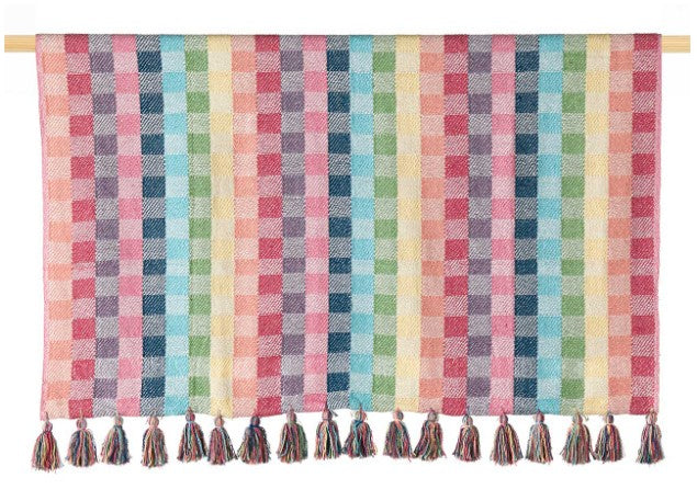 Bright Checkers Recycled Throw
