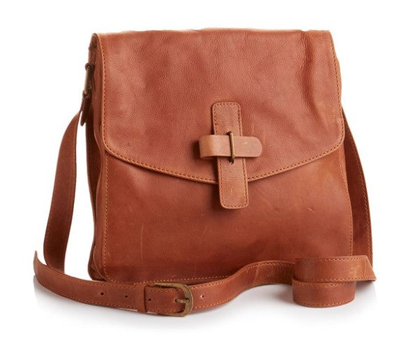 Camel Color Leather Crossbody