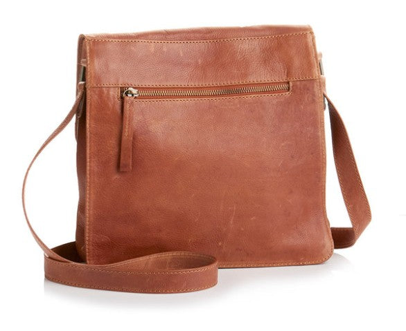 Camel Color Leather Crossbody