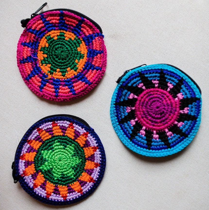 Crocheted Disc Pouch