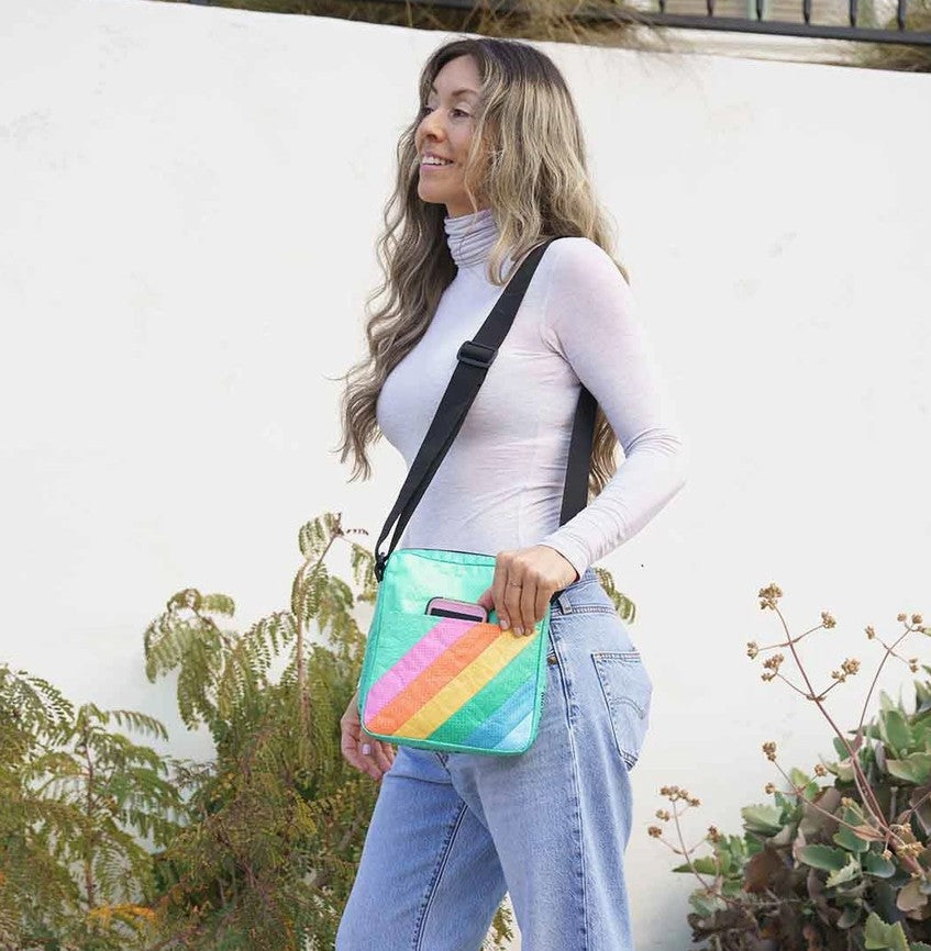 Green Rainbow Crossbody