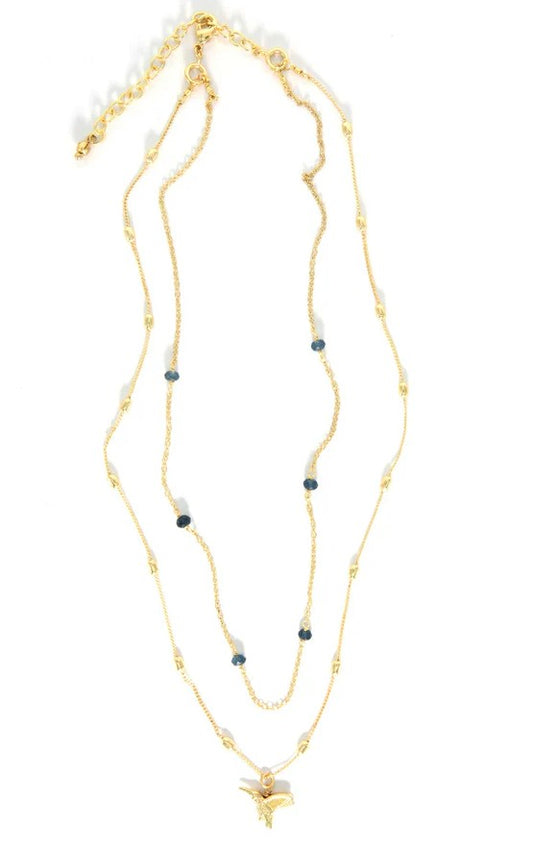 Hummingbird Lapis Necklace