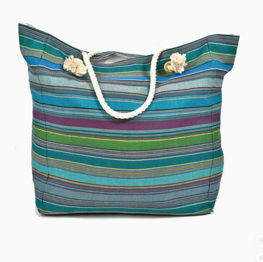 Handwoven Jade Beach Tote